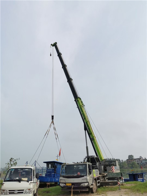 桃山区桥梁建设吊装案例